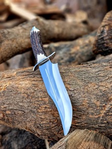 Couteau de survie Bowie de 12 pouces, lame en acier à haute teneur en carbone de 0,5 mm d'épaisseur, manche en bois fait main, pointe clip, OEM - Product Image 6