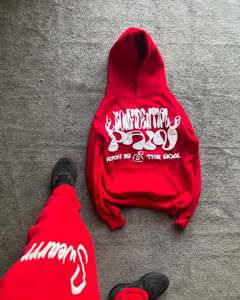 Custom High Quality 100% Cotton Men's Hoodie Terry Fabric Sporty Style <b>for</b> Autumn Season Puff Printing - Product Image 2