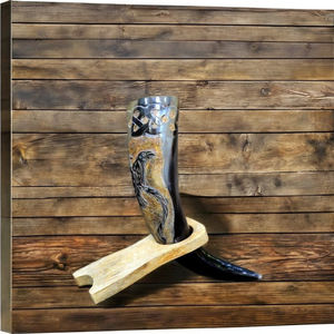 Cuerno de Buey Vikingo para Beber, Cuerno de Búfalo, Estilo Moderno, Ecológico, Hecho a Mano, Tamaño Personalizado, Decoración para el Hogar, Regalo, Artesanía Mundial, Impex - Product Image 3