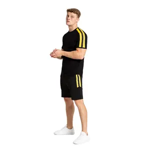 Individuelles Logo Trainingsanzug Jogginganzug Eigenmarke Jogginganzug-Set Shorts Hosen Sommer Herren T-Shirt und Short-Set