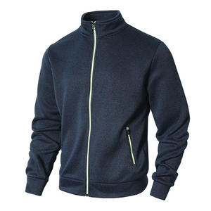 Autumn Winter Men's Custom Sport <b>Fleece</b> Varsity <b>Jacket</b> OEM Service Windproof Breathable Eco-Friendly Casual Loose Stand Zipper - Product Image 3