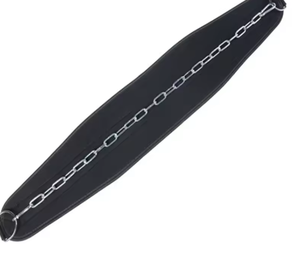 Ceinture de Soutien Réglable en Cuir pour Haltérophilie avec Chaîne Métallique et Boucle Antidérapante – Équipement Unisexe pour Entraînement de Force en Salle de Sport - Product Image 3