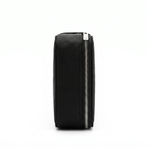 Rootsmen Custom Black Quilted Polyester Water Resistant Soft Lightweight Puffy Travel <b>Makeup</b> Bag Zipper Storage Women Large - Product Image 2
