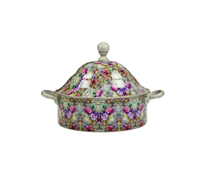 Olla de Esmalte Decorativa Moderna con Tapa, Calentador de Alimentos Metálico Creativo, Utensilios de Cocina Multiusos para Hogar, Hotel y Catering - Product Image 5