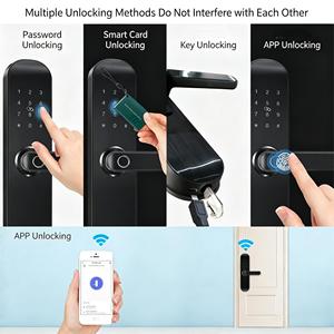 Smart Home Security Wi-Fi Door Lock Built-in Doorbell with NFC Card Fingerprint and APP Remote Control for Home and Office - Product Image 4