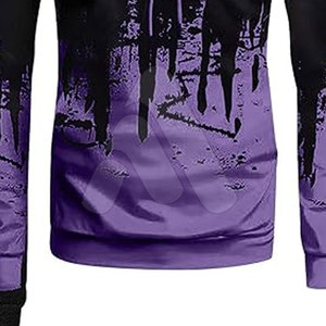 Ensemble de survêtement homme grande taille en coton imprimé délavé à l'acide, haute qualité, avec sweat à capuche oversize et pantalon de jogging, style streetwear - Product Image 2