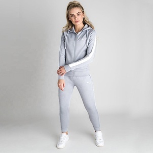 High Quality Womens <b>Tracksuit</b> Solid Color Oversize Drop Shoulder 100% Cotton 2 Piece Baggy Casual Wear <b>Tracksuit</b> For Womens - Product Image 2