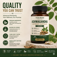 Capsules d'extrait de racine d'Ashwagandha 100% naturelles, complément alimentaire, capsule d'Ashwagandha pour soulager le stress et soutenir l'énergie et la résistance