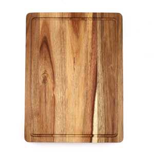 เขียงไม้อะคาเซียพร้อมด้ามจับเขียงไม้สำหรับหั่นชีสถาดเสิร์ฟขนมปังกระดานเตรียมอาหารในครัว - Product Image 3