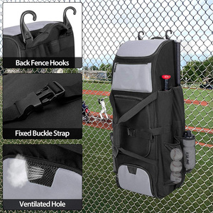 Wholesale Baseball Kit Bag Durable Sports Bag for Baseball Equipment with Bat <b>Holder</b> and <b>Shoe</b> Pock Custom Baseball Equipment Bag - Product Image 3