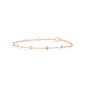 Pulsera con Diamantes de Laboratorio de Corte Redondo de 1.12 CTW en Oro Rosa de 9K - Product Image 2