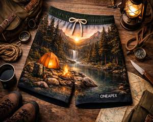 Shorts de baño Tropical Beach Bar para hombre – Shorts de secado rápido con estampado Sunset Surf - Product Image 1