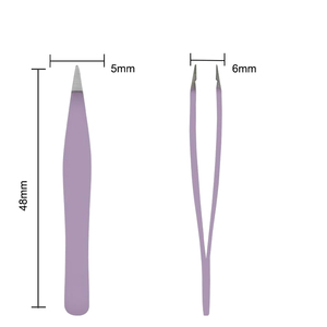 Ensemble de pinces à sourcils de haute qualité, pinces à sourcils multicolores à pointe inclinée, outils de maquillage, pinces à sourcils personnalisées - Product Image 6