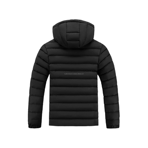 Chaqueta con capucha de invierno de algodón con costilla de nailon 50D de alta calidad para hombre, prendas de vestir con cremallera y soporte informales disponibles - Product Image 6