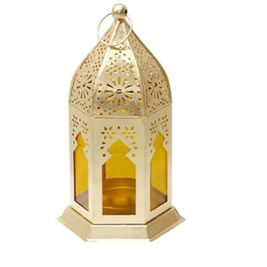 Elegant Luxurious Iron Rod Frame Christmas Lantern Decorations Gold Plated Metal Stand Rectangle <b>Candle</b> Home <b>Plain</b> Base Top - Product Image 1