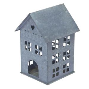 Portavelas de metal de gran venta con diseño de casa de pueblo, con ventanas detalladas, estilo rústico de granja, para velas votivas - Product Image 5
