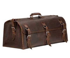 Sac de sport en cuir véritable de qualité supérieure, imprimés animaliers, style bohème élégant pour hommes et femmes, fabriqué à la main en Inde, fermeture éclair, voyage quotidien - Product Image 1