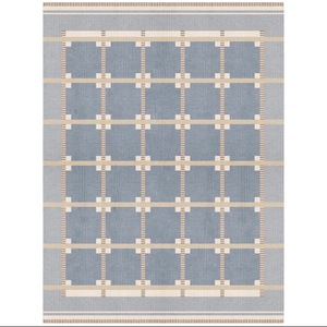 Handmade <b>Thin</b> Wool Kilim <b>Rug</b> Blue Geometric Scandinavian Flatweave Area <b>Rug</b> for Home - Product Image 2
