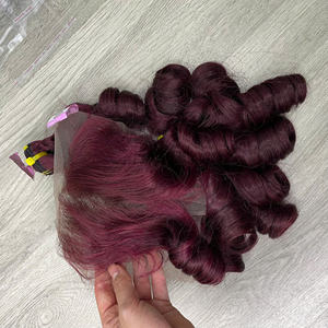 100% ผ้าทอแบบม้วนคู่ส่วนต่อขยายแบบเด้งเวียดนามสีเบอร์กันดี - Product Image 1