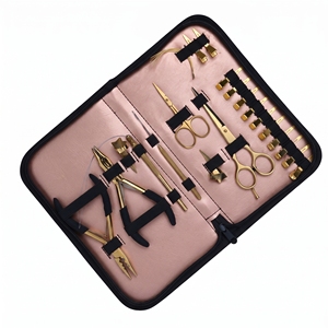 Kit d'outils pour salon de pose d'extensions capillaires, usage commercial, en acier inoxydable de qualité chirurgicale, pince à micro-perles pour le retrait et la coupe des fils - Product Image 3