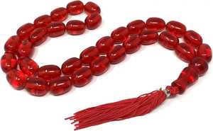 Red Resin Tasbih <b>Angel</b> Prayer Beads Handmade Polished Islamic Rosary Necklace for Home Decor - Product Image 6