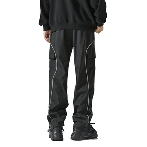 Wholesale <b>Men</b> Casual <b>Cargo</b> Pants Piping Contrast <b>Joggers</b> Streetwear Custom OEM ODM - Product Image 5