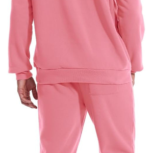 Unisex Treading Design Oversized <b>Plain</b> Solid Breathable Blank Sweatpants and Hoodie Set <b>Tracksuit</b> For Men 100% Cotton - Product Image 5