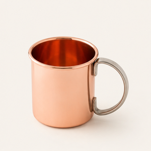 Vintage Pure Copper Moscow Mule Mug Handcrafted Solid Copper <b>Cup</b> with Ergonomic Handle for Cocktails Beer and <b>Cold</b> Drinks - Product Image 1