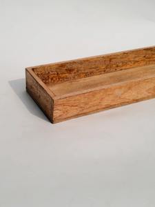 Plateau de service rectangulaire en bois minimaliste artisanal, nouveau design, plateau en bois, plateaux de rangement - Product Image 2