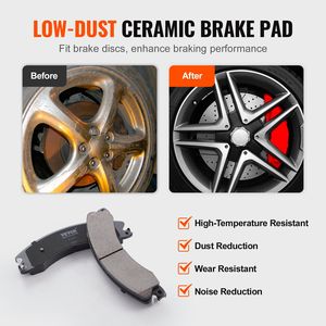 Kit Freni Anteriori 2011-2019 Chevy Silverado GMC Sierra 2500 3500 HD con Dischi Forati e Scanalati e Pastiglie in Ceramica - Product Image 3