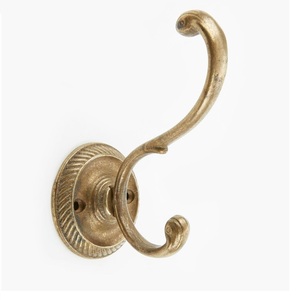 Porte-manteau mural vintage en aluminium fait main, à un seul niveau, avec motif sculpté, résistant à la rouille, écologique, pour cuisine et murs - Product Image 1