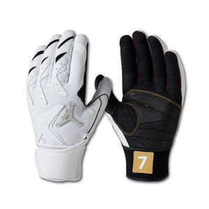 Guantes de Bateo de Béisbol Duraderos Blancos y Negros con Soporte Largo para la Muñeca – Guantes Personalizados OEM/ODM - Product Image 1