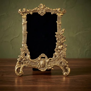 Ba Silver Alloy Brass Antique Rectangle Photo Frame Durable Home Decor - Product Image 3