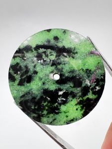 หน้าปัดนาฬิกาแบบขัดเงาด้านเดียว รูบี้โซไซต์ ขนาด 28.5 มม. หนา 0.7 มม. รูตรงกลาง 2 มม. - Product Image 5