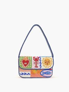 Sac à main de luxe fait main en perles, couleurs mélangées classiques, design parapluie de plage, perles de rocaille, pochette à rabat haut de gamme pour femme, vente en gros - Product Image 6