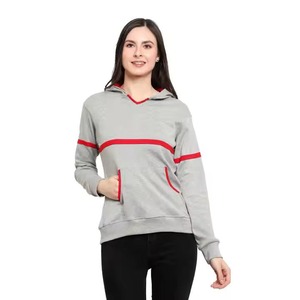 Sweat à capuche pour femme en tissu de coton, vente en gros, qualité supérieure, vêtements décontractés, nouveau style, sweats à capuche pour femme - Product Image 1