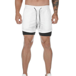 Shorts de sport pour hommes en coton noir, décontractés et unis, de haute qualité, avec logo personnalisé, vente en gros - Product Image 1
