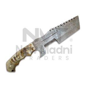 Couteau en acier Damas OEM personnalisé avec manche sur mesure, couteaux à lame fixe faits à la main pour la survie et l'usage en plein air - Product Image 1
