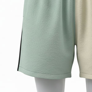 กางเกงขาสั้นแฟชั่นคุณภาพสูง ผ้าโพลีเอสเตอร์ 100% ลายซีร์ซัคเกอร์ พร้อมซิปที่กระเป๋า - Product Image 5