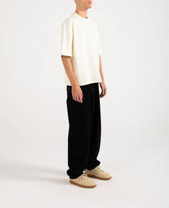 T-shirt décontracté pour homme 100 % coton, coupe ample avec poche, respirant, écologique, vente en gros, coupe décontractée, couleur crème, manches courtes - Product Image 6