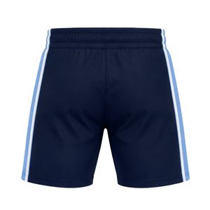 Shorts de sport pour hommes, bleu marine, imprimés sublimés, en polyester, avec cordon de serrage et bande latérale, pour l'entraînement et les tenues d'équipe - Product Image 2