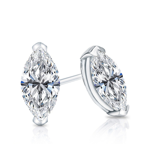 Women's <b>Cute</b> Water Drop Fashion Jewelry 925 Silver Custom HPHT CVD Solitaire Marquise Lab Grown Diamond Engagement Stud <b>Earrings</b> - Product Image 5