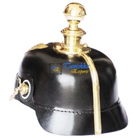German Prussian Leather Brass Pickelhaube Armor Helmet agate Medieval Knight Halloween Costume Garde Regiment WWI Helmet