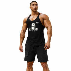 Men Gym <b>Stringer</b> Tank Top Custom Graphic Fitness Sleeveless Shirt Bodybuilding Workout <b>Vest</b> Muscle Fit Sports Tank Top - Product Image 4