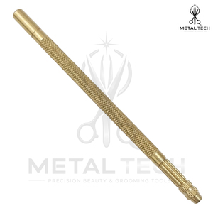 Al por mayor: Soporte de latón ventilado con mango de metal moleteado, agujas de microganchillo para extensiones de cabello, herramienta para la elaboración de pelucas lace front - Product Image 2