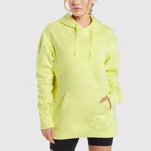 Top Tendance Surdimensionné 100% Coton Femmes Hoodies Logo Personnalisé À Manches Longues Avant Zip Col 3D Lettre Motif XS Taille En Gros - Product Image 3