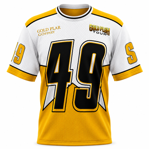 เสื้อฟุตบอลอเมริกัน IOTA SPORTS ลายพิมพ์ทั่วตัว เสื้อยืดตาข่ายทรงบ็อกซี่ทันสมัย ระบายอากาศได้ดี น้ำหนักเบา กระชับพอดีตัว - Product Image 3