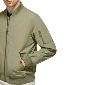 Blouson Bomber Homme Slim Fit en Cuir Véritable Suède Personnalisé OEM Zippé Tendance Hiver Décontracté - Product Image 5
