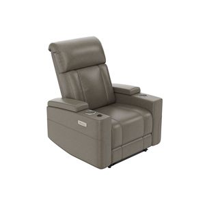 Poltrona Reclinabile Elettrica in Ebano con Doppio Vano Portaoggetti e Portabicchieri in Legno - Product Image 3