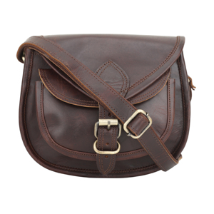 Sac fourre-tout bandoulière en cuir artisanal marron vintage style paysager avec sangle réglable pour voyage unisexe, idéal comme cadeau - Product Image 1